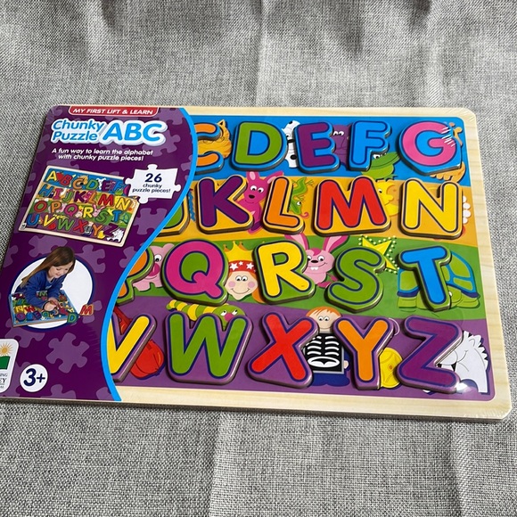 Toys Chunky Puzzle Abc Educational Reading Helper Homeschool Tutor